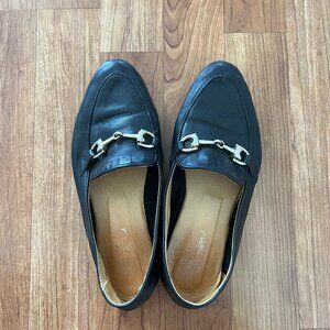 Browns Black Leather Horsebit Loafers Size 36